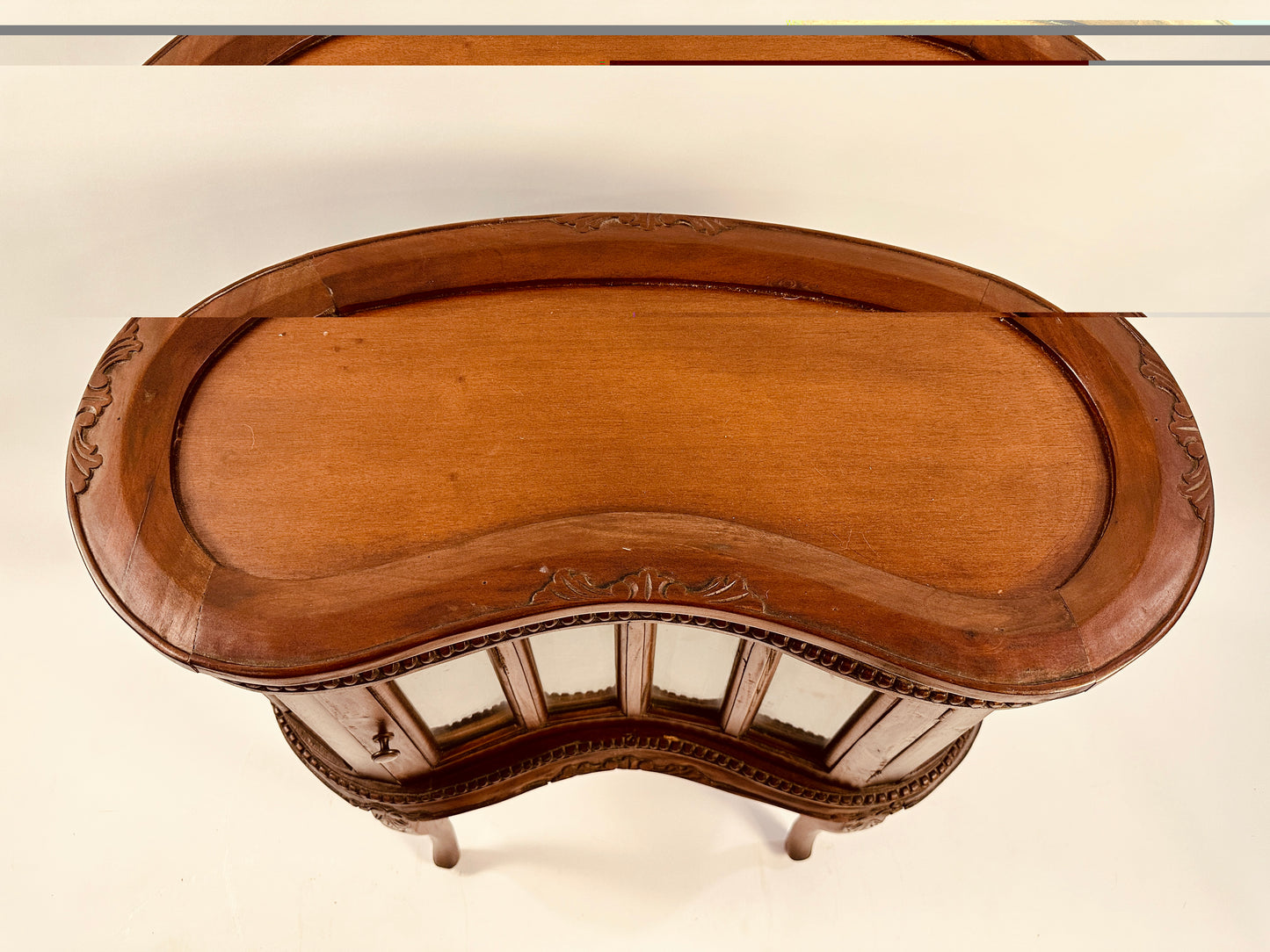 Wood & Glass Chocolate Table with Removable Top Tray
